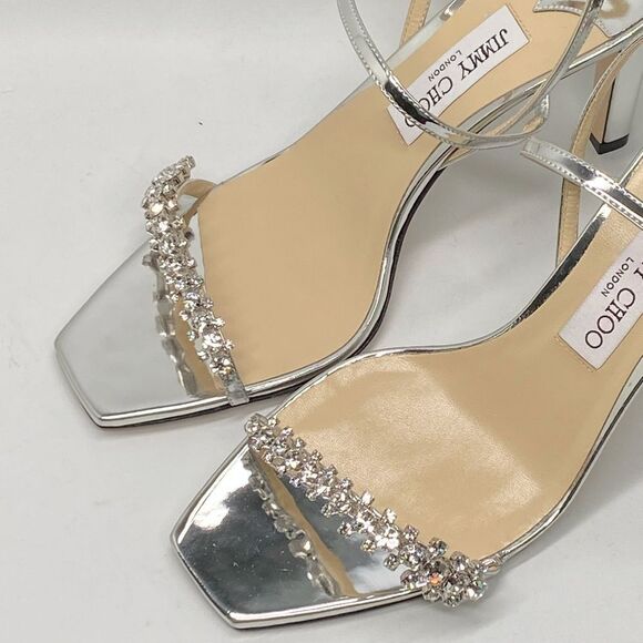 Jimmy Choo Meira Embellished Patent Leather Sandals size 40 - Picture 7 of 15
